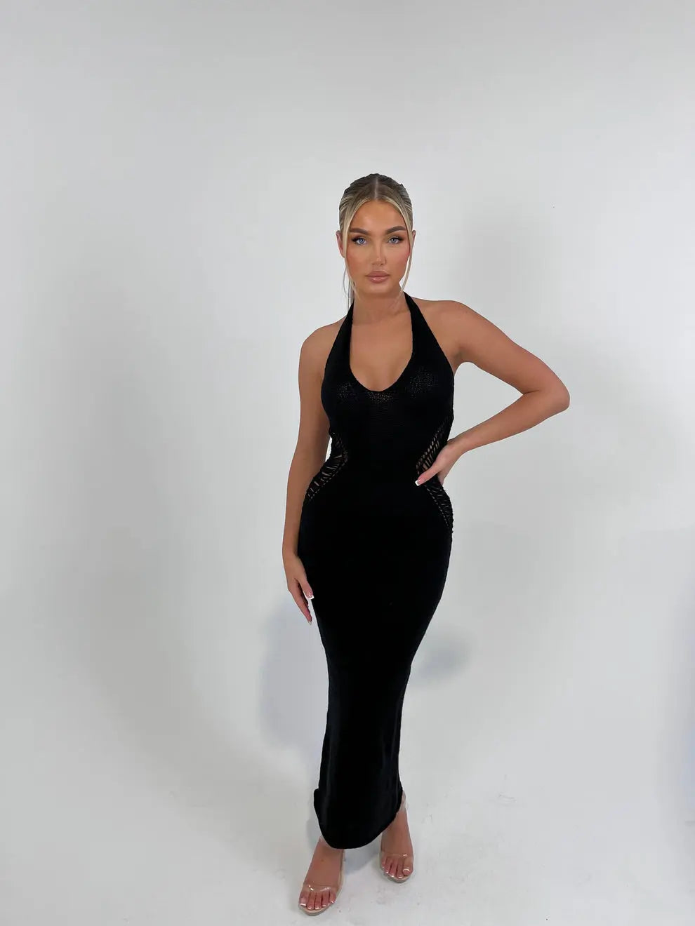 Robe Dubaï noire - LA MAISON ROSE PARIS