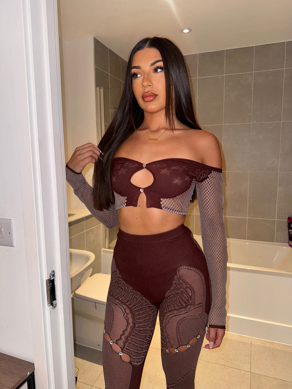 Ensemble Amber bordeaux