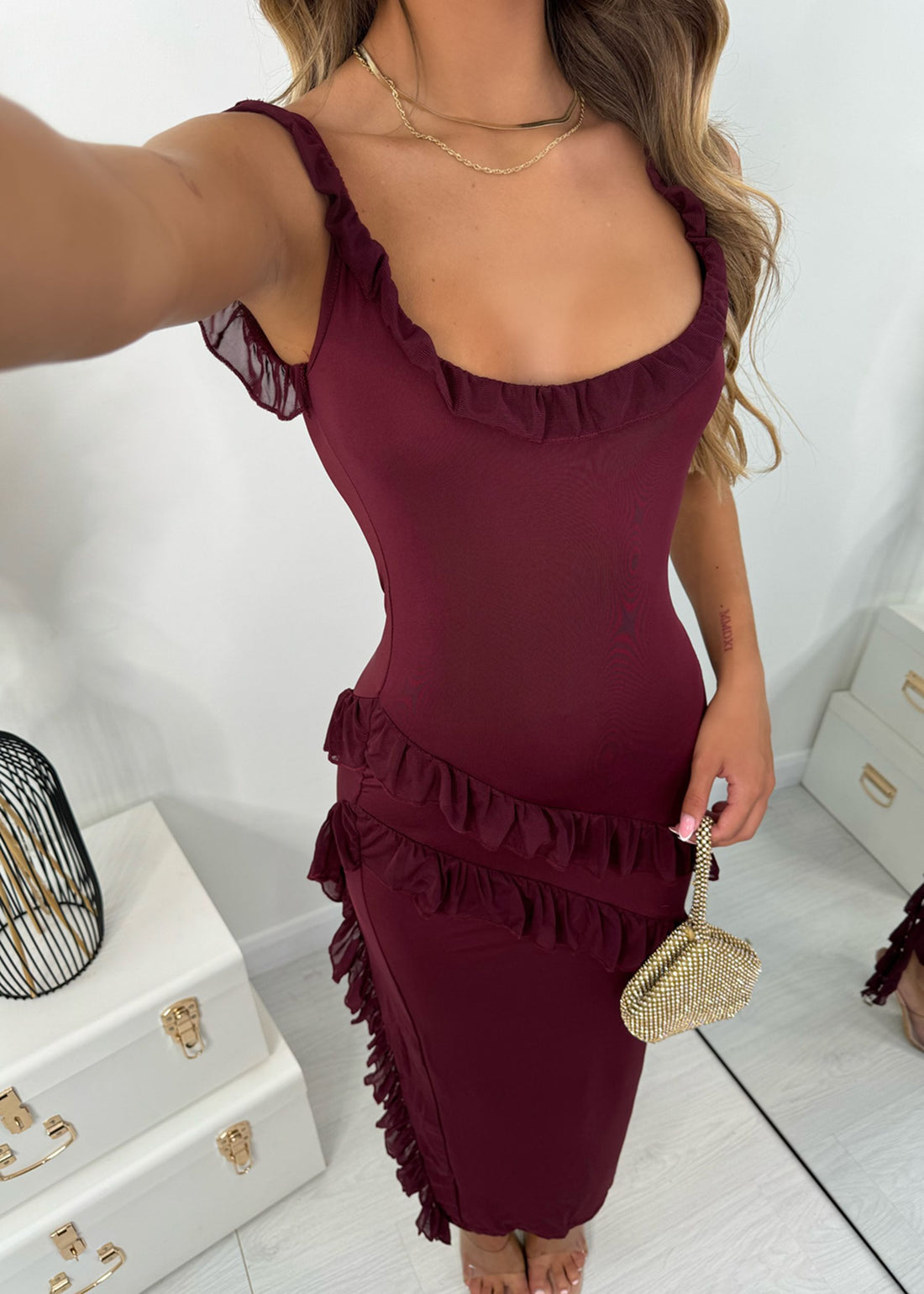 Robe Anastasia bordeaux