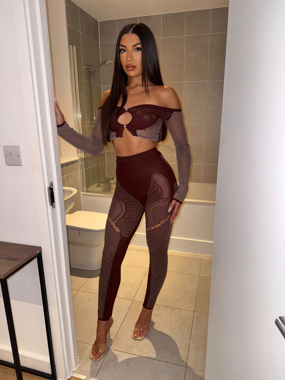 Ensemble Amber bordeaux