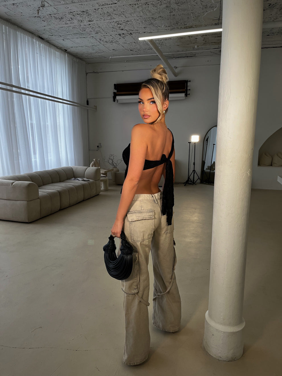 Haut Sofia en dentelle noir
