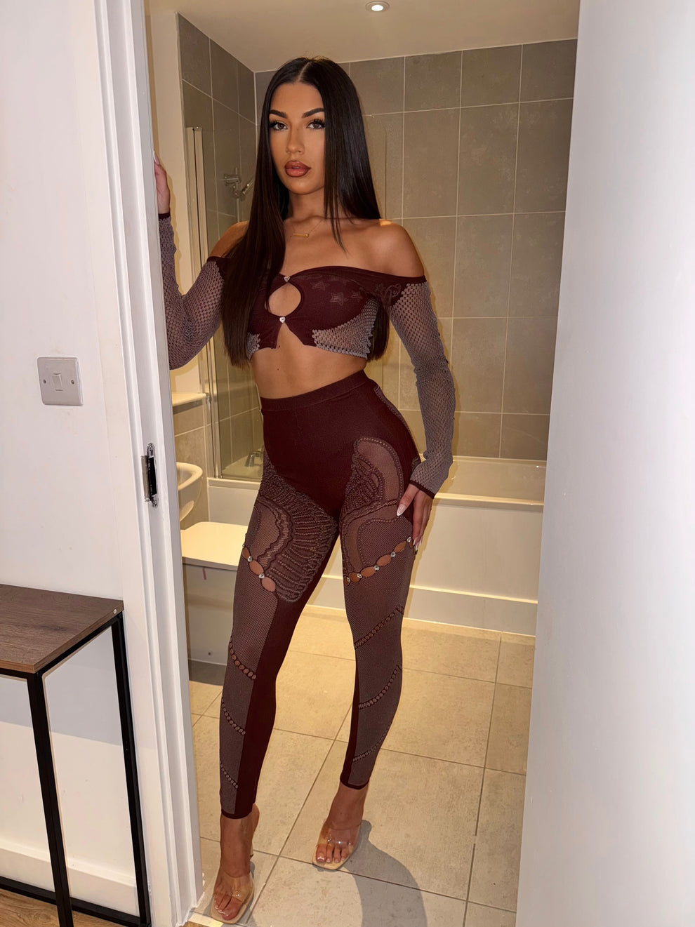 Ensemble Amber bordeaux