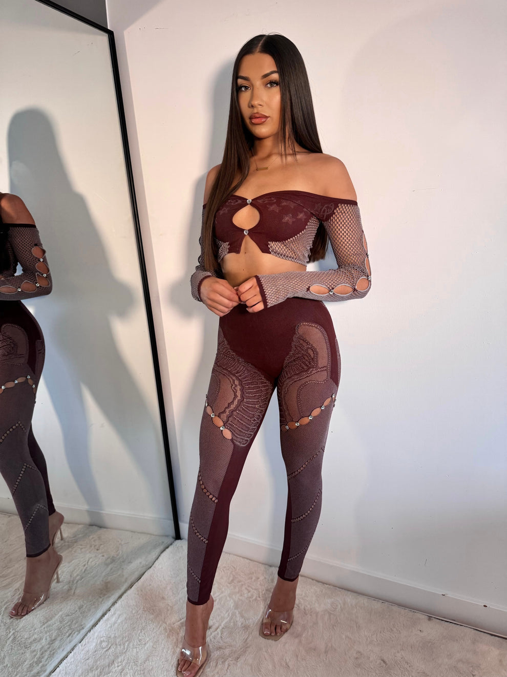 Ensemble Amber bordeaux