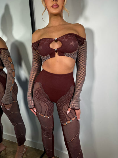 Ensemble Amber bordeaux