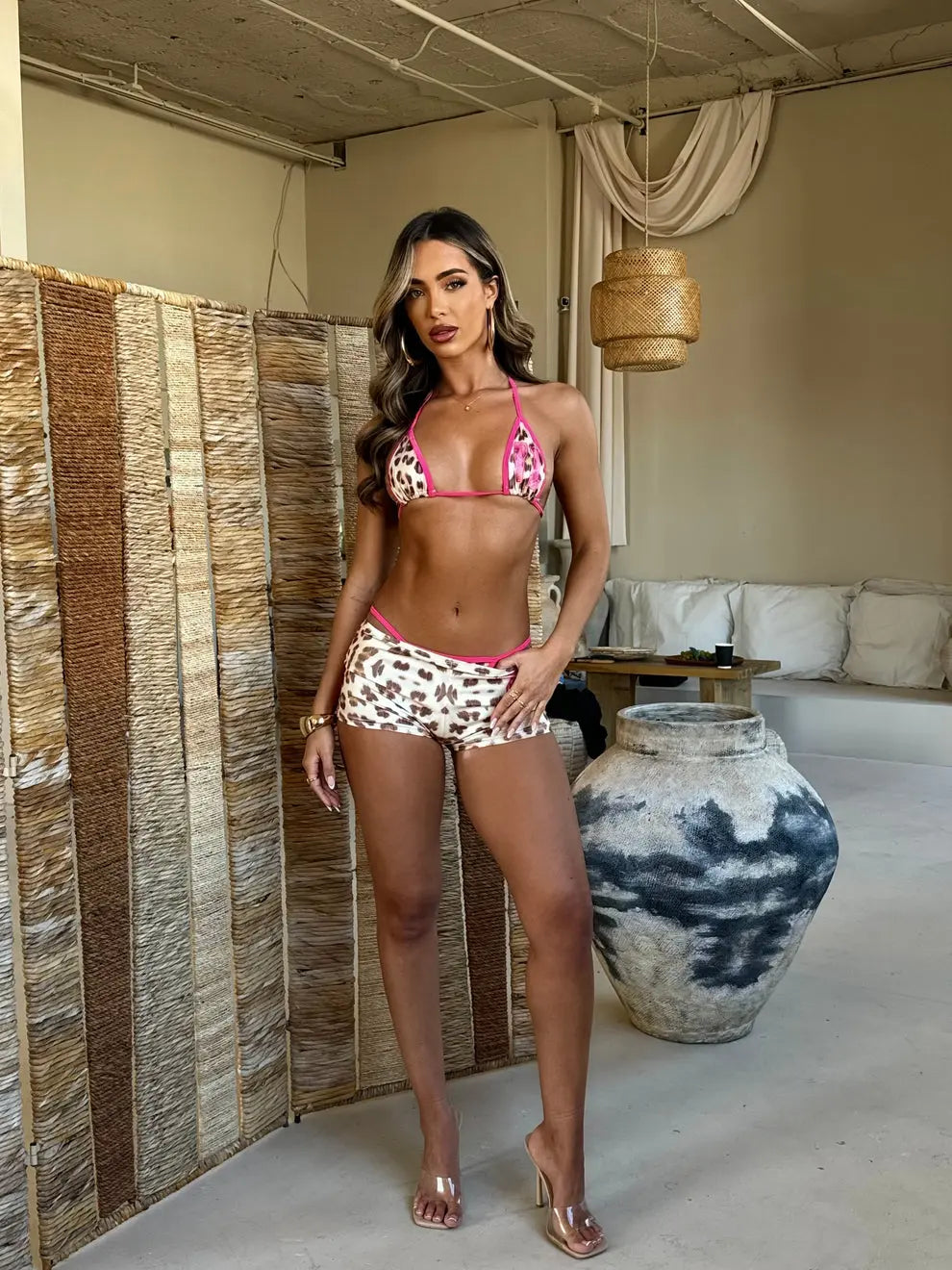 Ensemble de plage Selena 71 léopard - LA MAISON ROSE PARIS