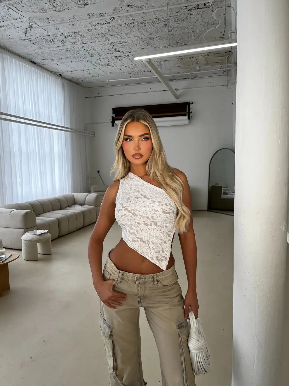 Haut Sofia en dentelle blanche - LA MAISON ROSE PARIS