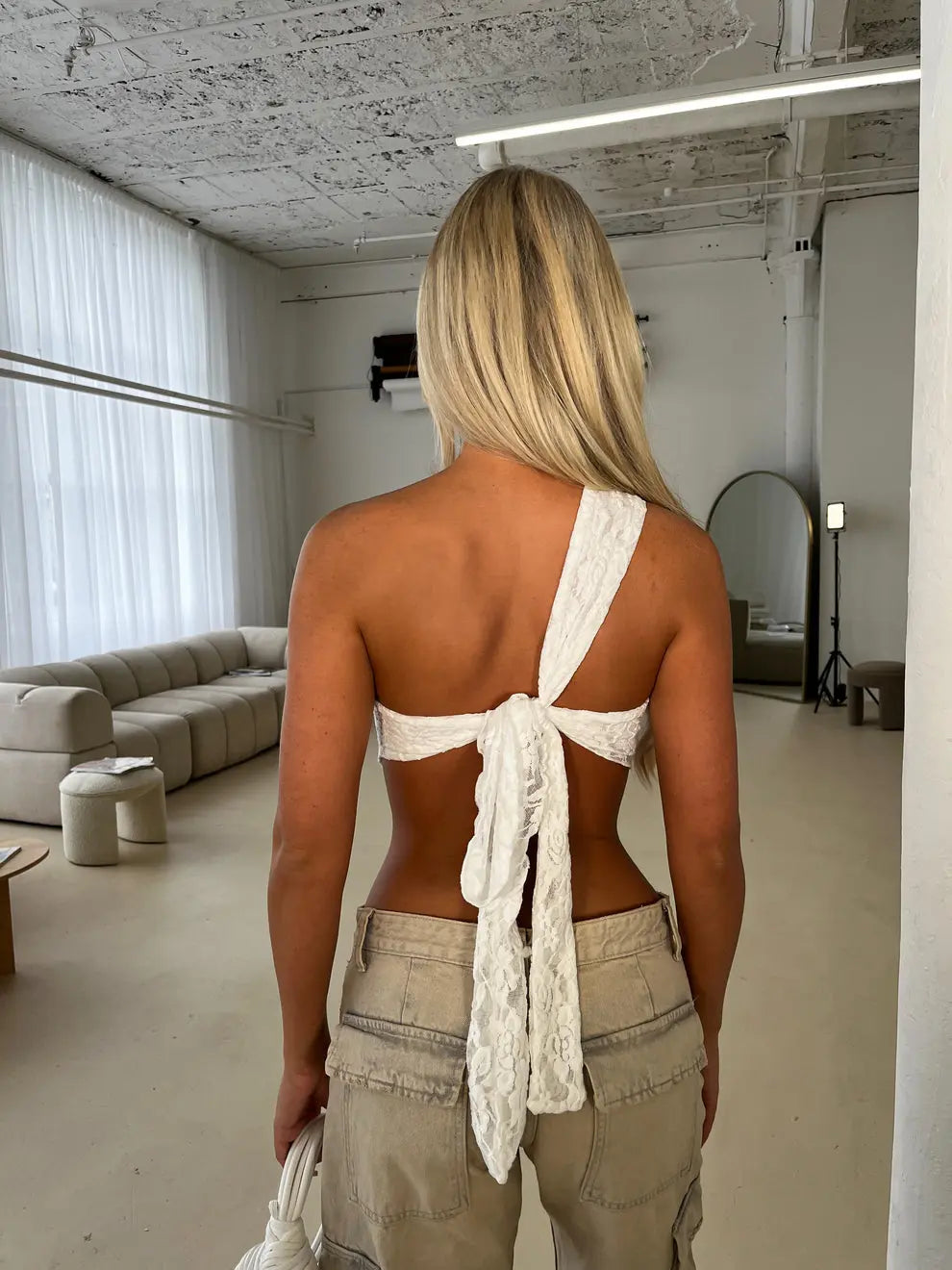Haut Sofia en dentelle blanche - LA MAISON ROSE PARIS