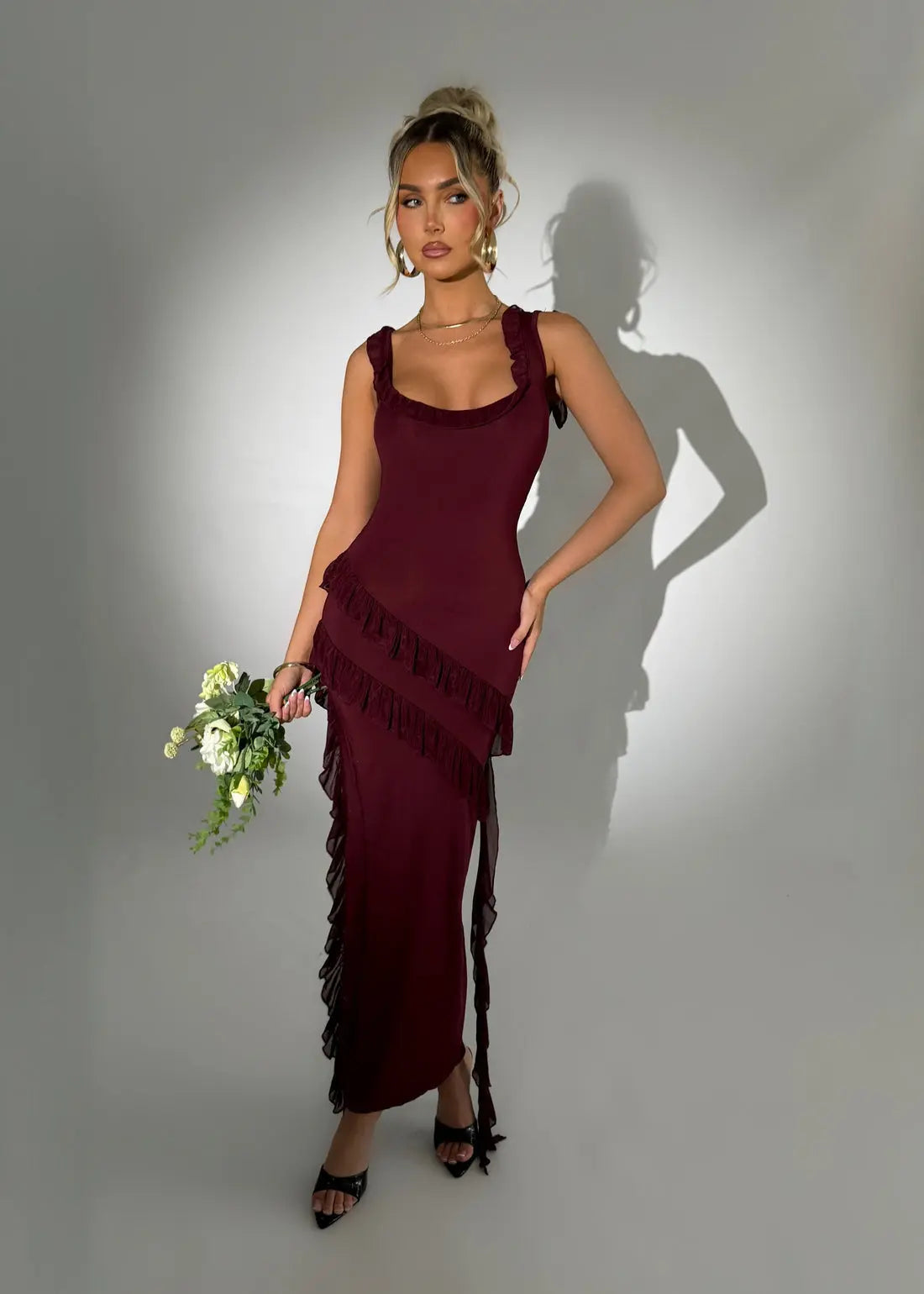 Robe Anastasia bordeaux - LA MAISON ROSE PARIS