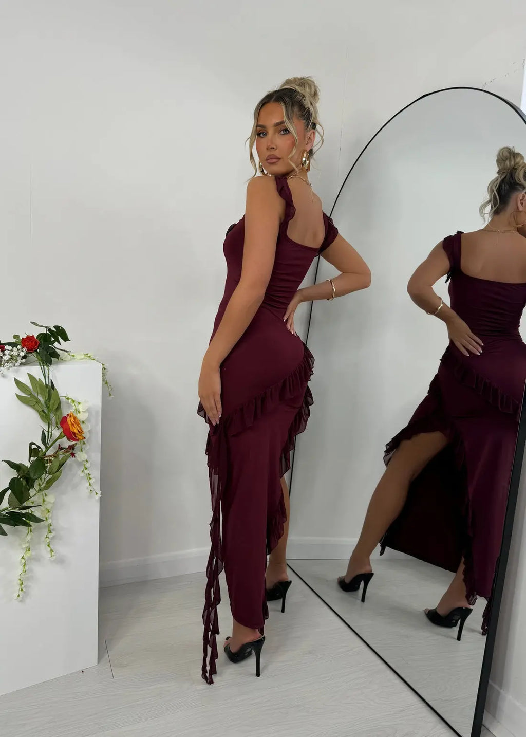 Robe Anastasia bordeaux - LA MAISON ROSE PARIS