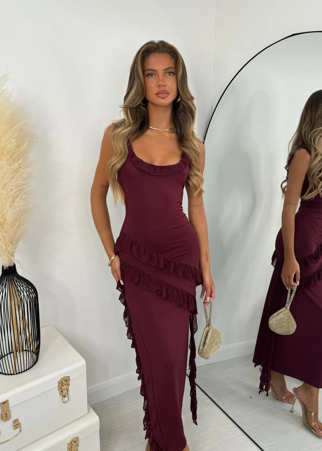 Robe Anastasia bordeaux - LA MAISON ROSE PARIS