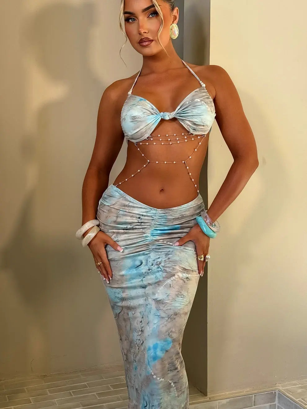 Robe Perla bleue - LA MAISON ROSE PARIS