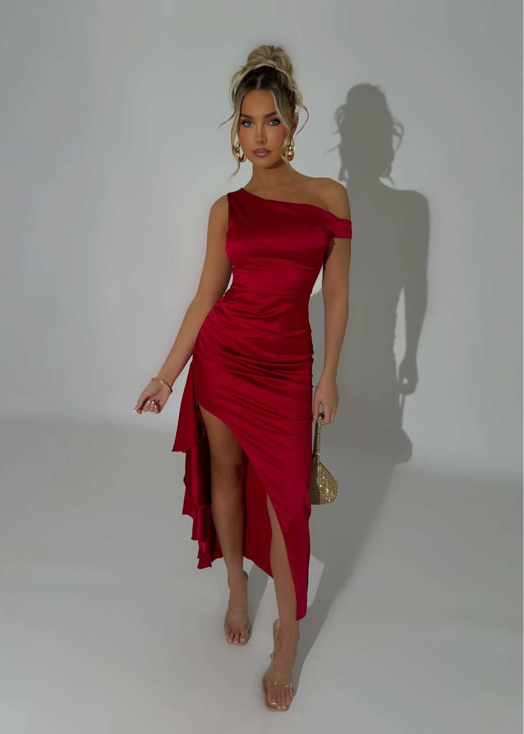 Robe Satiana rouge - LA MAISON ROSE PARIS