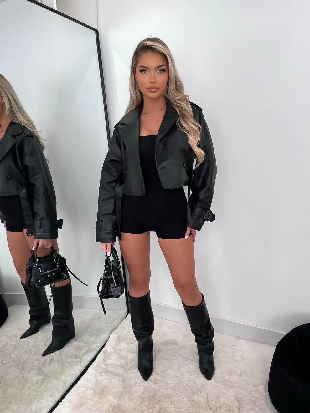 Trench court Selena noir - LA MAISON ROSE PARIS