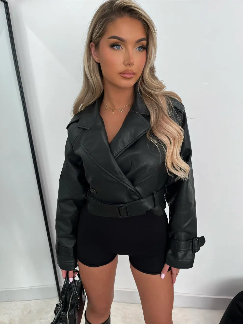 Trench court Selena noir - LA MAISON ROSE PARIS