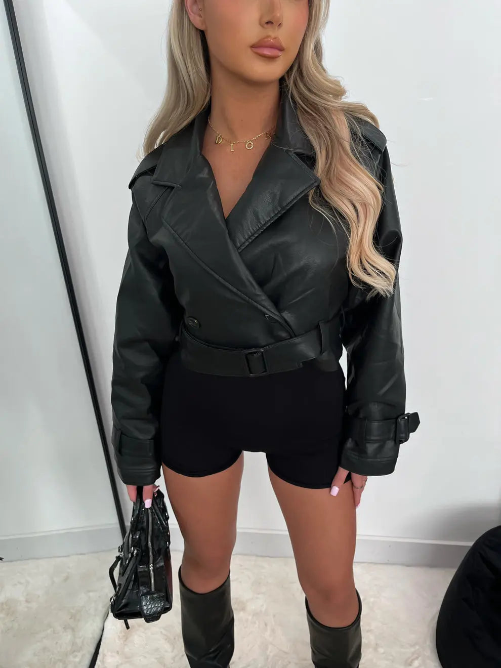 Trench court Selena noir - LA MAISON ROSE PARIS